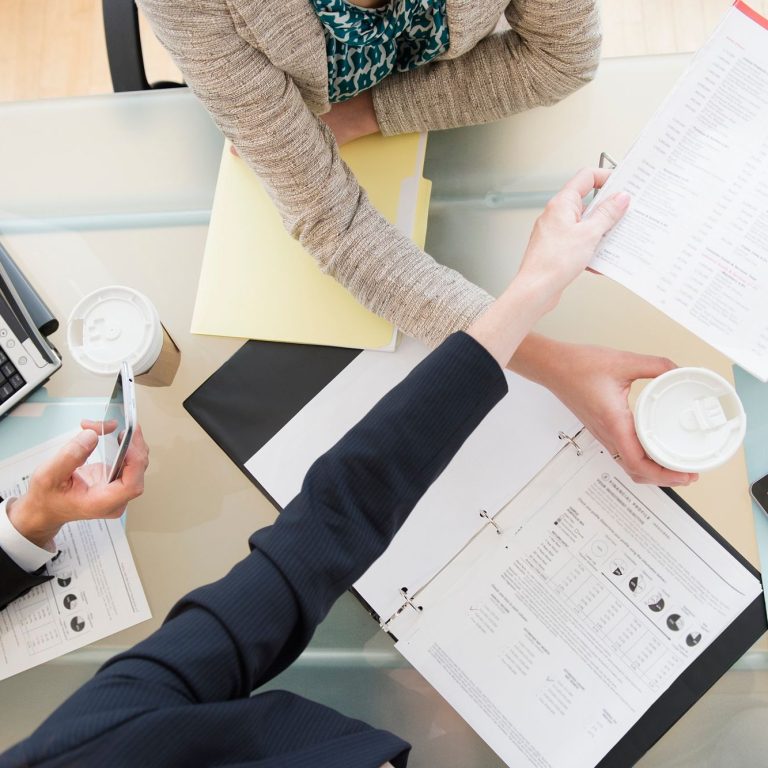 Business people talking in meeting